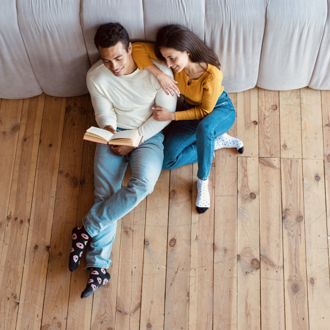 Couple living entire flat